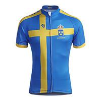 Kooplus Cycling Jersey Men\'s Short Sleeve Bike Jersey Tops Waterproof Zipper Front Zipper Wearable Breathable 100% PolyesterFashion