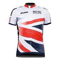 Kooplus Cycling Jersey Men\'s Short Sleeve Bike Jersey Tops Waterproof Zipper Front Zipper Wearable Breathable 100% PolyesterBritish