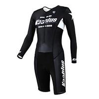 Kooplus Tri Suit Women\'s Men\'s Unisex Long Sleeve Bike Coveralls Clothing Suits Quick Dry Moisture Permeability Wearable Breathable