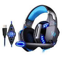 KOTION EACH G2200 Gaming Headphone USB 7.1 Surround Stereo Headset Vibration System Rotatable Mic LED