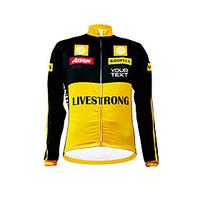 Kooplus Cycling Jacket Women\'s Men\'s Unisex Long Sleeve Bike JerseyThermal / Warm Windproof Fleece Lining Waterproof Zipper Wearable