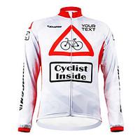 Kooplus Cycling Jersey Women\'s Men\'s Unisex Long Sleeve Bike Jersey Windproof Waterproof Zipper Wearable Polyester Spring Fall/Autumn