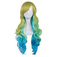 Kobayashi\'s Dragon Maid Quetzalcoatl Lucoa Long Wavy Ombre Cosplay Wig