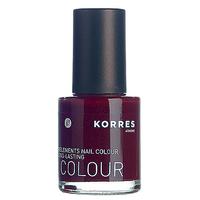 korres dark red nail polish