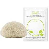 konjac facial puff sponge with green clay for combination oily 