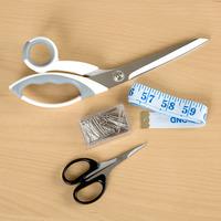 Korbond Dressmaking Scissors Tape Measure Needlework Scissors and Pins 384284