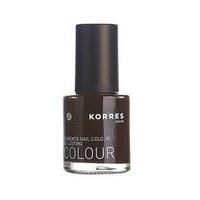 korres nail polish care myrrh oligoelements nail colour 69 dark brown  ...