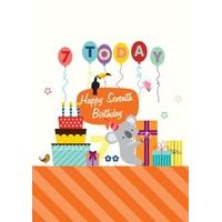 koala 7 birthday card