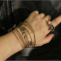 Korea Style Golden Love Cuff Bracelet(1pc)