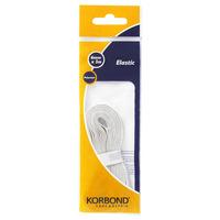 Korbond Elastic 6mm x 3m - White 238352