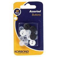 Korbond Assorted Buttons 20 Pieces 238301