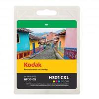 Kodak Remanufactured HP301C XL High Capacity CMY Colour H301CXL Inkjet