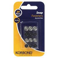 Korbond Sew On Snap Fasteners 24 Pieces 238309