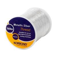Korbond Metallic Silver Thread 160m 406842