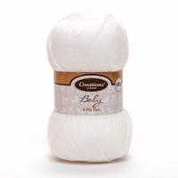 korbond 4ply baby acrylic yarn white 406784