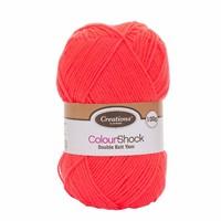 korbond dk colour shock acrylic yarn bright coral 406806