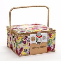 Korbond Extra Large Sewing Baskets Trippy Floral 406809