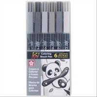 Koi Colouring Brush Set - Grey 260516