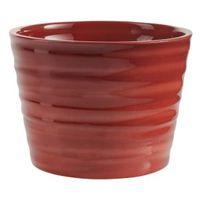 kopenhagen round ceramic red plant pot h11cm dia14cm