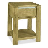 Kotiin Oak Lamp Table with 1 Drawer and Shelf