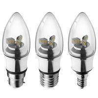 Kosnic 4W KTC LED Silver Candle - SES/E14