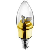 Kosnic 5.5W KTC LED Clear Candle - Brass SES/E14