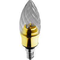 kosnic 55w ktc dimmable led twisted candle brass sese14