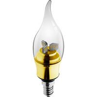 Kosnic 5.5W KTC LED Bent Tip Candle - Brass SES/E14