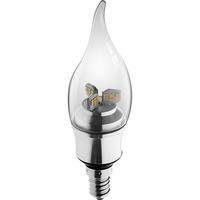 Kosnic 5.5W KTC Dimmable Bent Tip LED Candle - Silver SES/E14