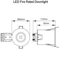 Kosnic 7.5W LED Fire Rated Downlight