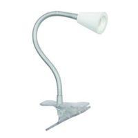 koro goose neck white clip on desk lamp