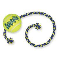 kong airdog squeakair ball with rope mediumlarge