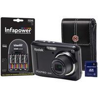 Kodak PIXPRO FZ43 Black Camera Kit inc 4x AA Batteries & 8GBCD Card