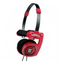 koss porta pro onear headphones red