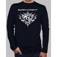 kof burn to fight (white) shirt manga long