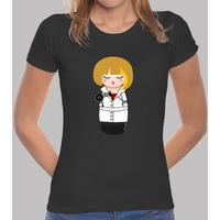 kokeshi shirt blonde hairdresser