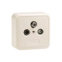 Konig Coax End Wall Outlet Socket for connecting Radio, TV & Satellite Receiver