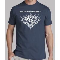 kof burn to fight (white) tees boy