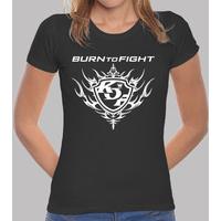 kof burn to fight (white) girl t-shirt