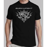 kof burn to fight (gray) tees boy