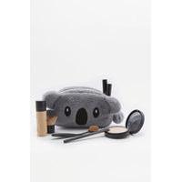 koala grey fleece make up bag grey