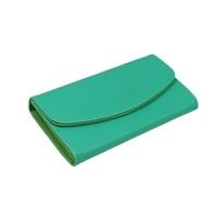 korean fashion women pu purse candy color wallet clutch bag green