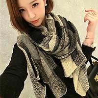 korean version of the fall and winter warm cashmere black and white pl ...