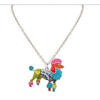 Korean Style Fashion and Personality Contracted Adorable Multicolor Dog Lady Casual Pendant Necklace Statement Jewelry