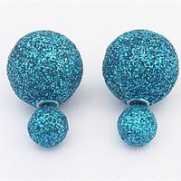 korean style adorable elegant shiny sweet ball stud earrings lady part ...