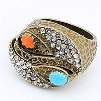 Korean Style Fashion Rhinestone Personalized Bright Diamond Gemstone Ring - Tai chi