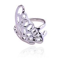 Korean Hollow Out Butterfly\'S Wing Alloy Ring