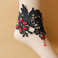 Korean Woman Alloy Lace Embroidery Anklet