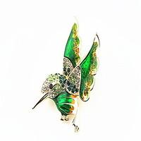 korean woman alloy bird brooch