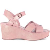 kork ease modello ava pale pink leather wedge sandal womens clogs shoe ...